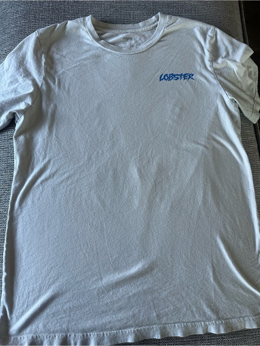 Arbor Light Blue Crewneck Tee with Blue 'Lobster' Chest Logo